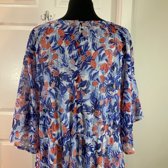 Junarose Chiffon Blue Maxi Dress Plus Size 22 - Picture 7 of 10